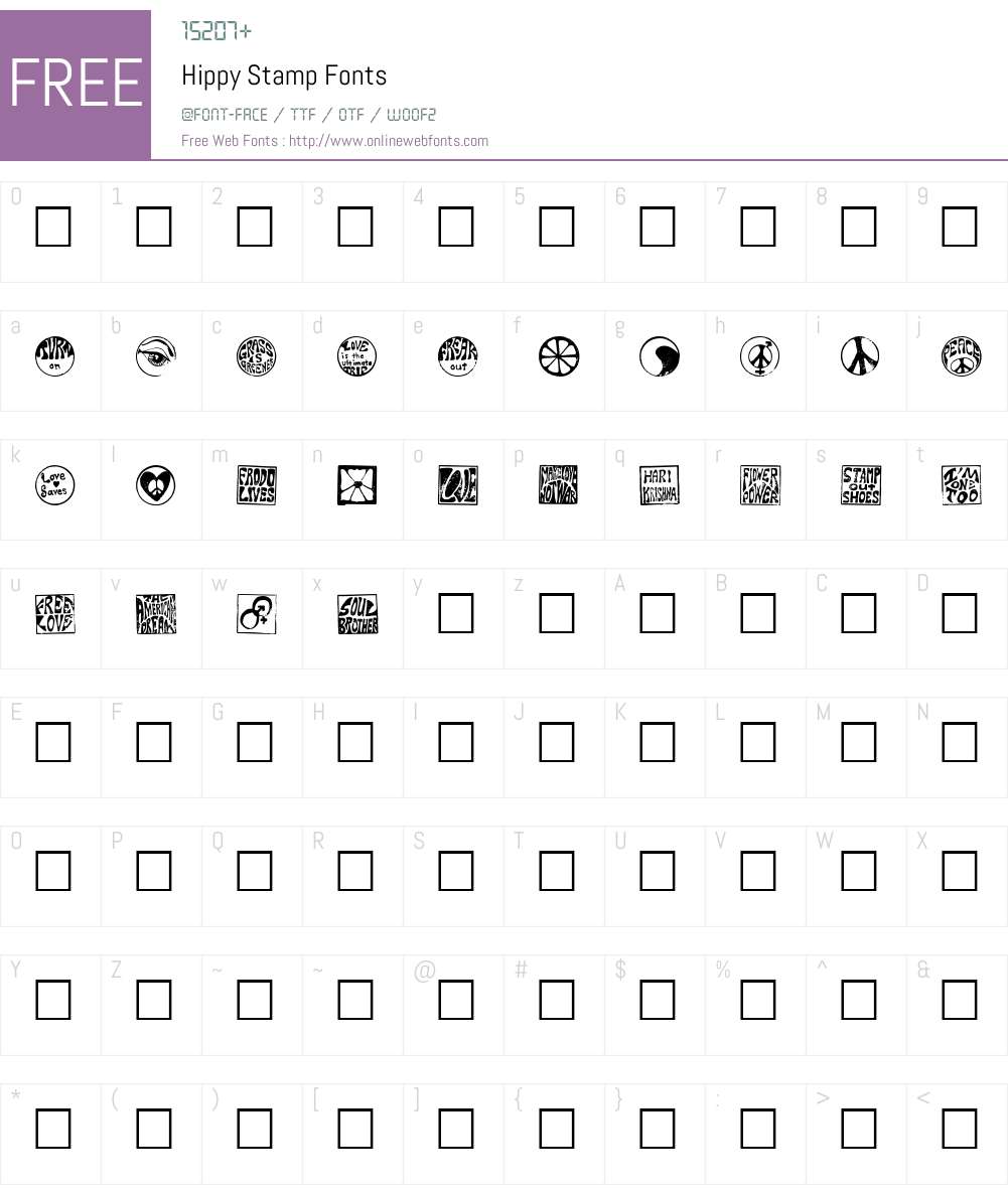 Hippy Stamp Font Screenshots
