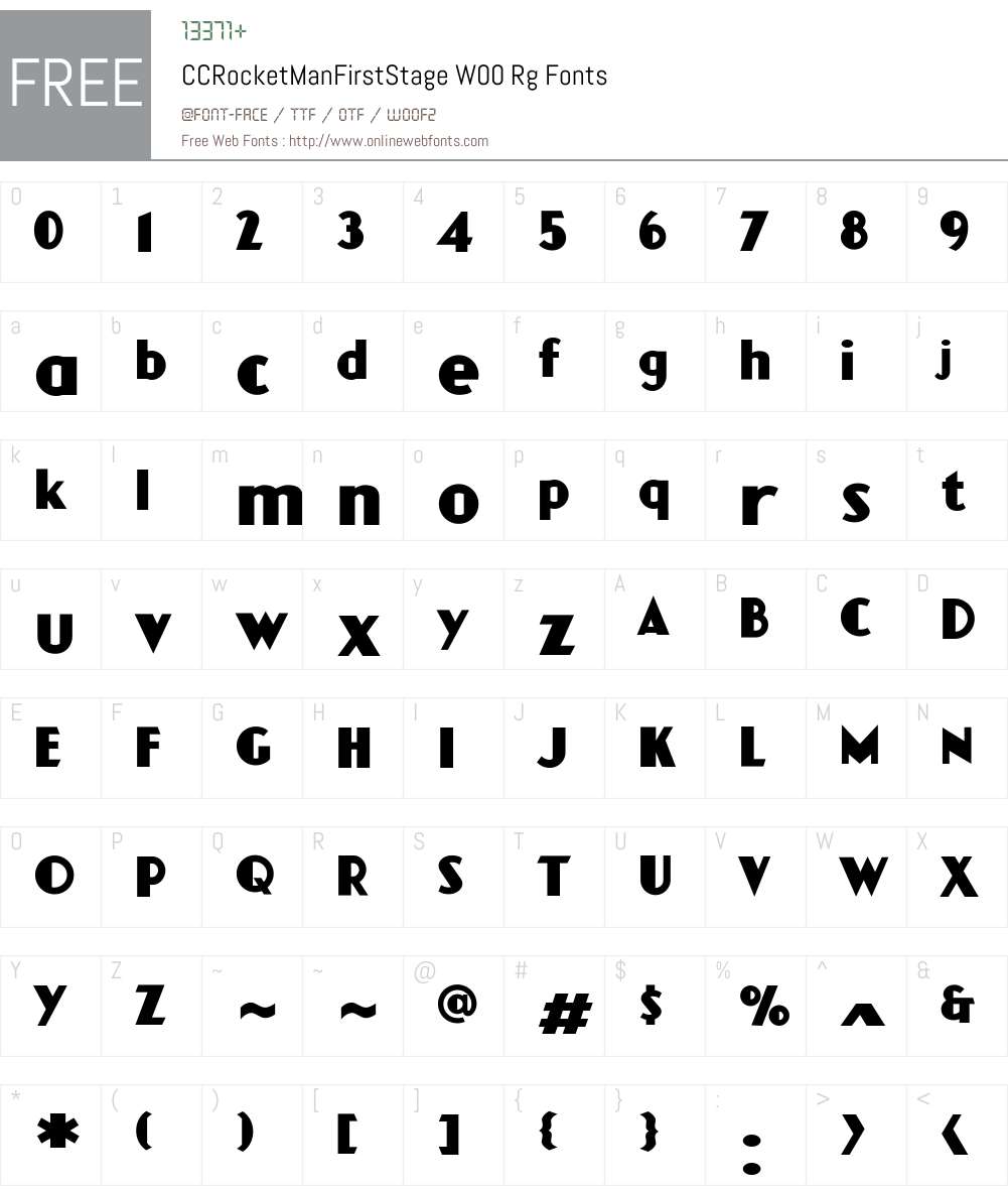 CCRocketManFirstStageW00 Font Screenshots
