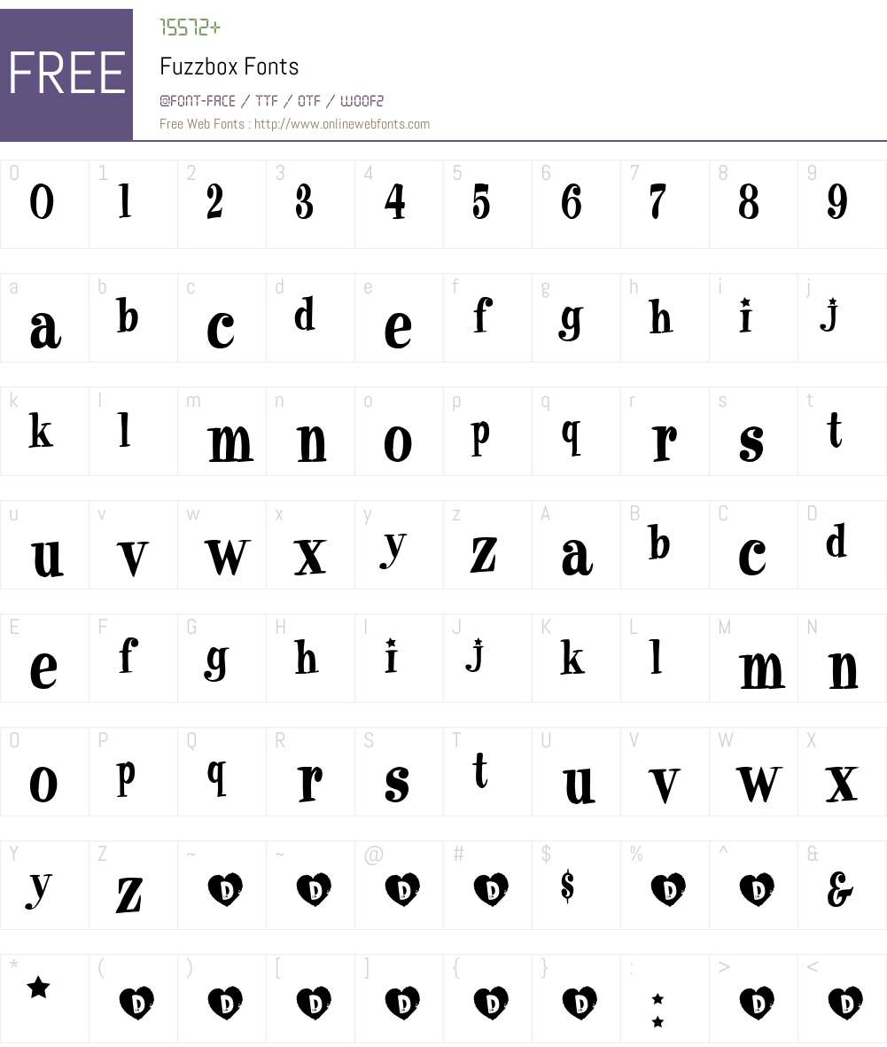 Fuzzbox Font Screenshots