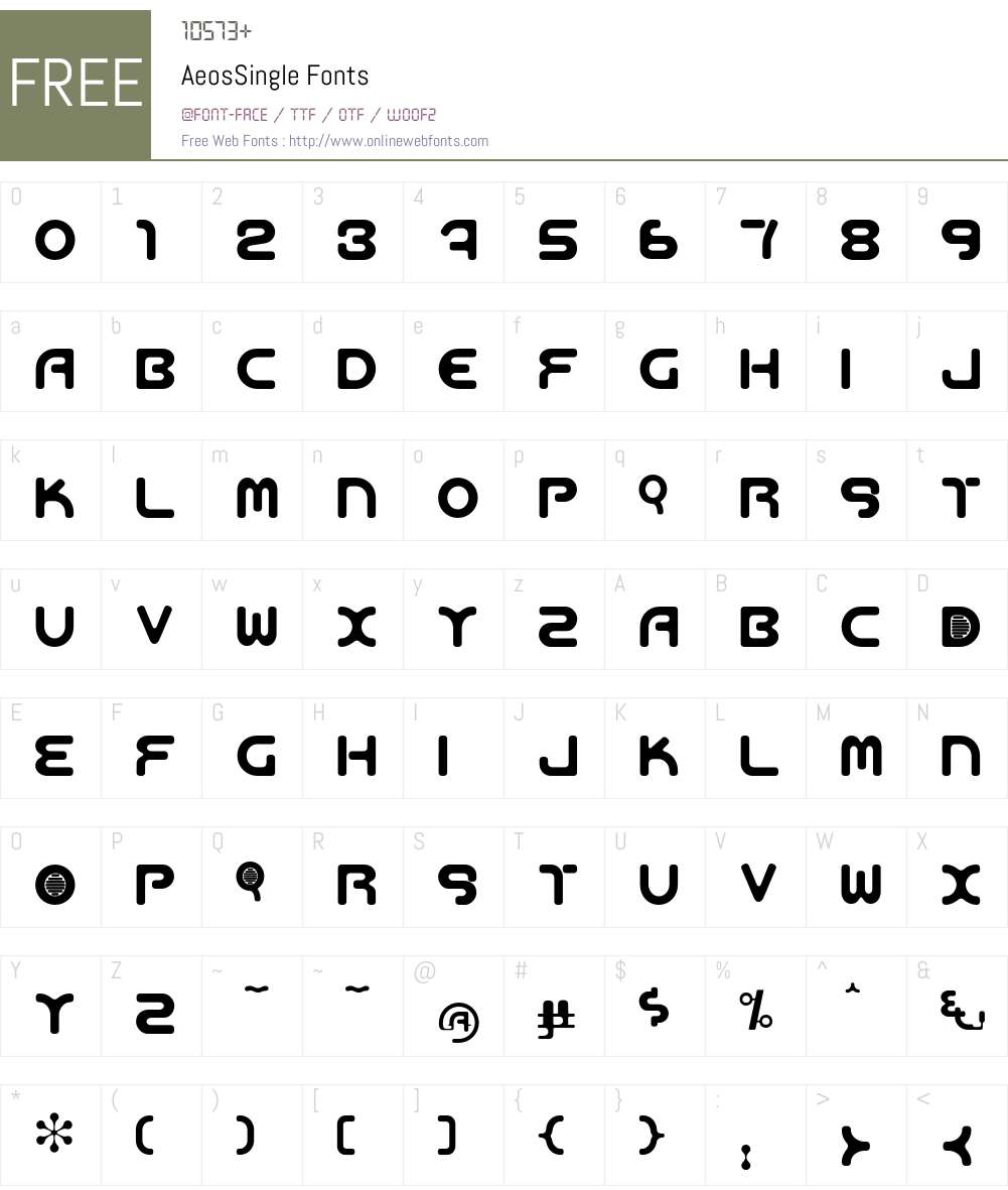 Aeos Font Screenshots