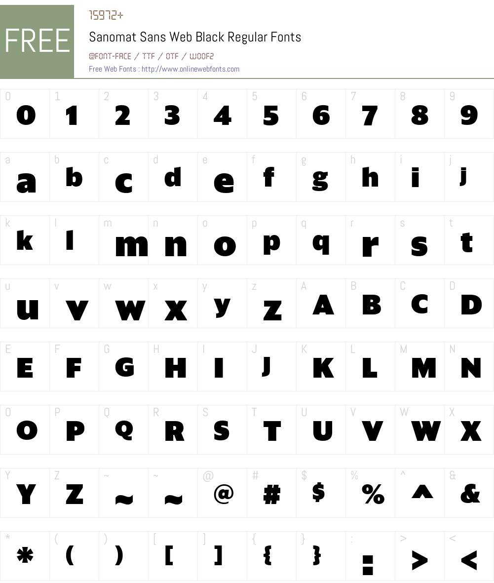 Sanomat Sans Web Black Font Screenshots
