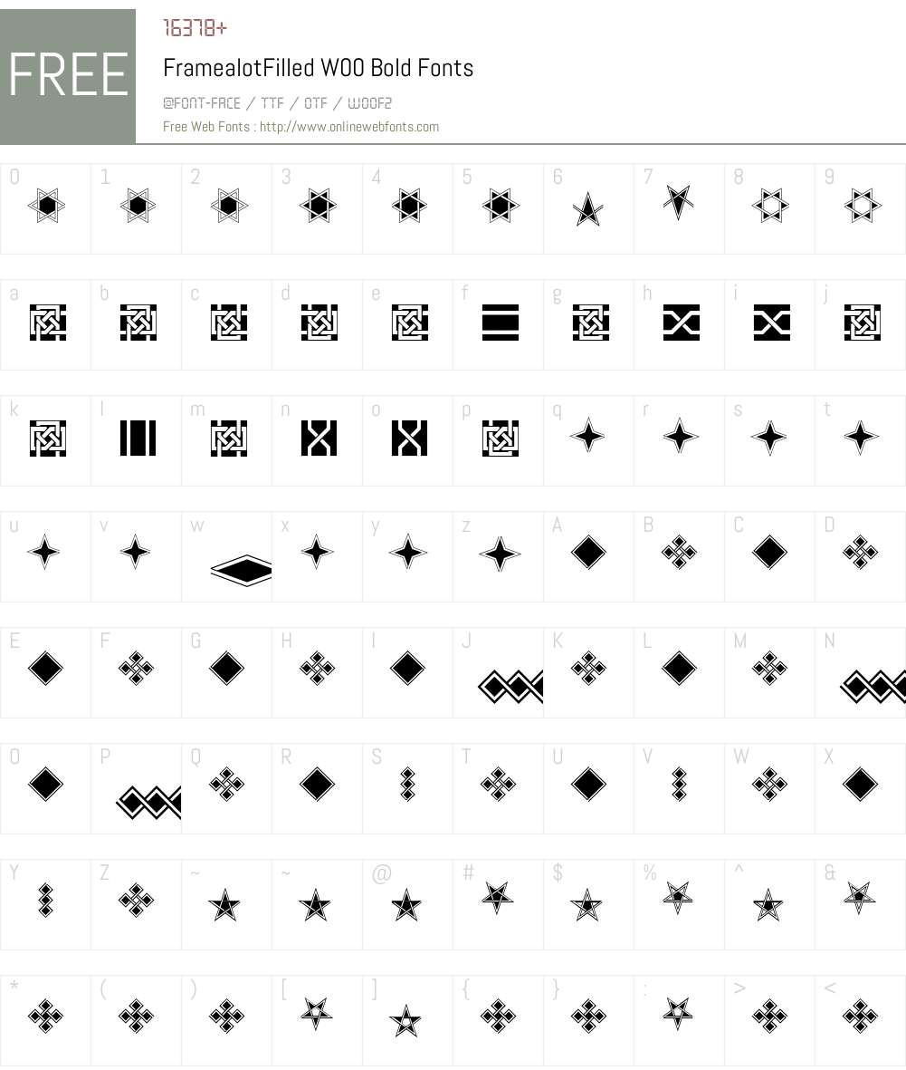 FramealotFilledW00-Bold Font Screenshots