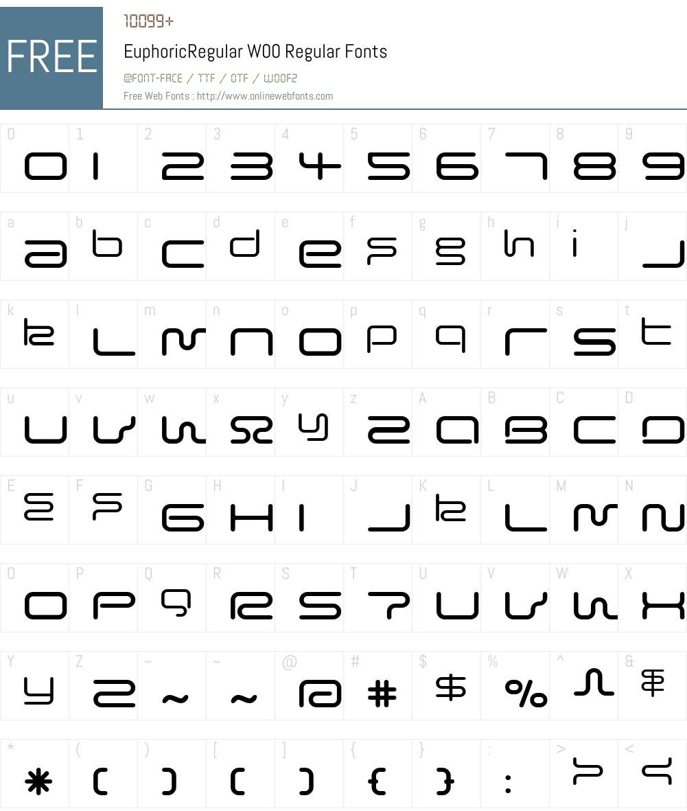 Euphoric Font Screenshots