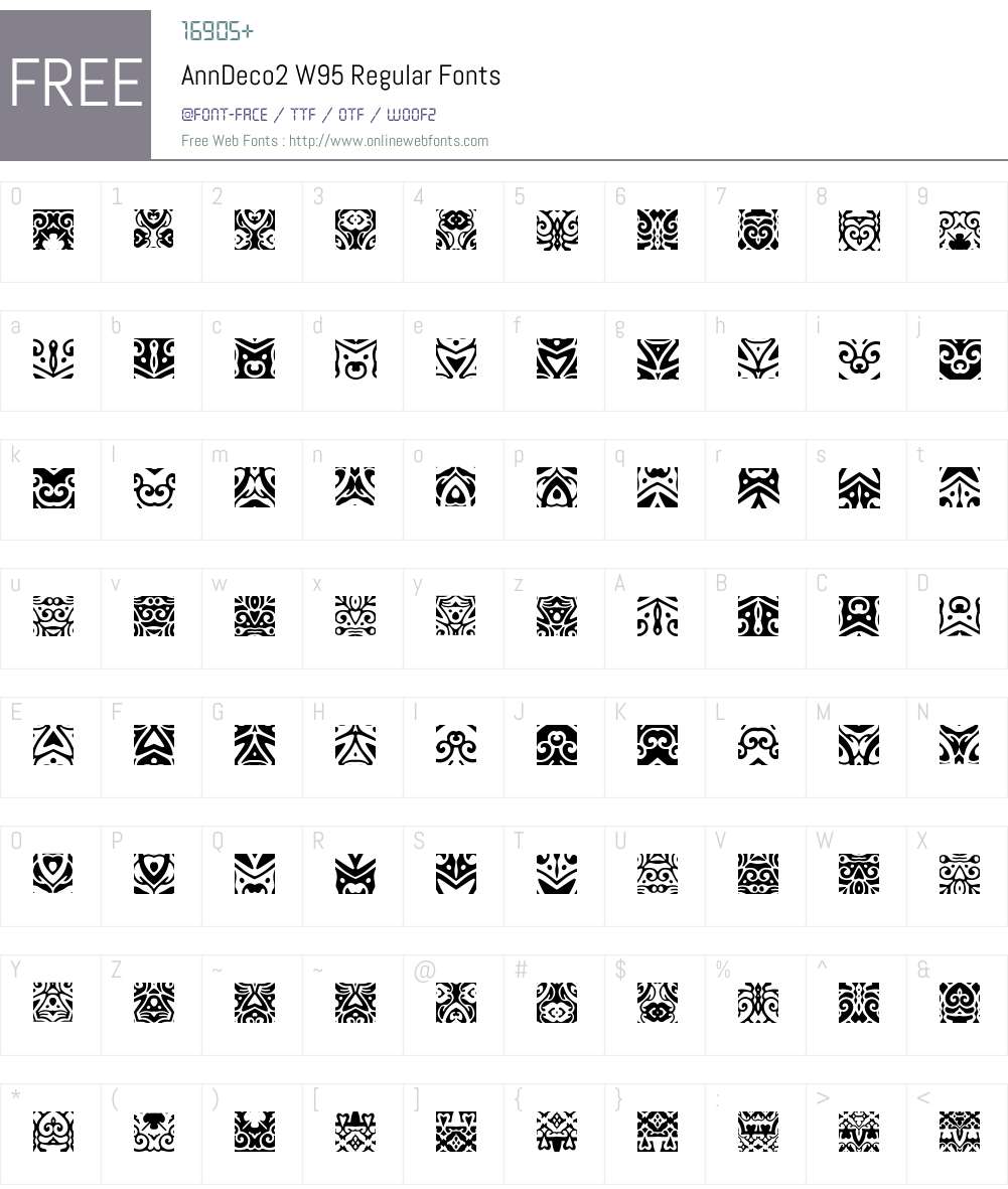 AnnDeco2 Font Screenshots