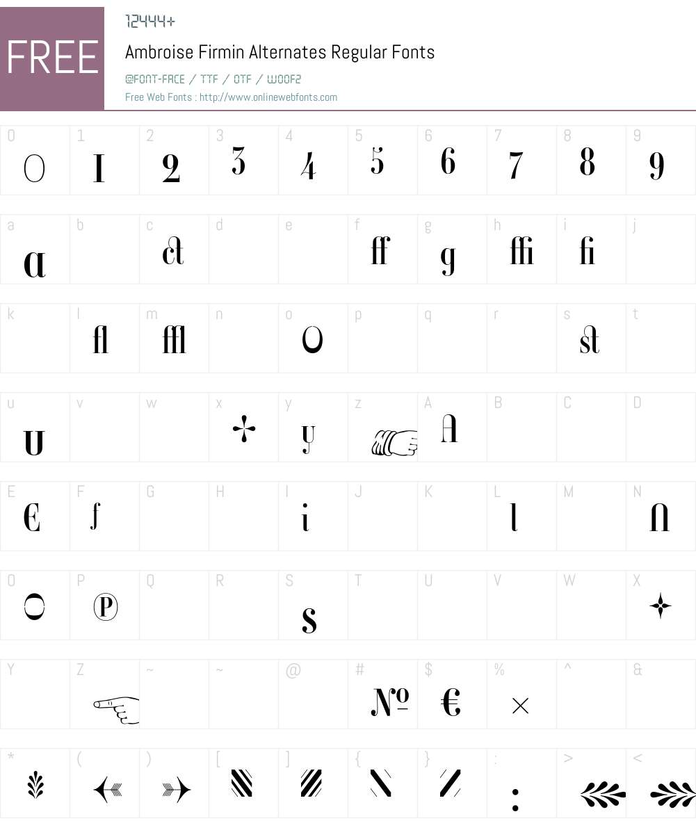 Ambroise Firmin Font Screenshots