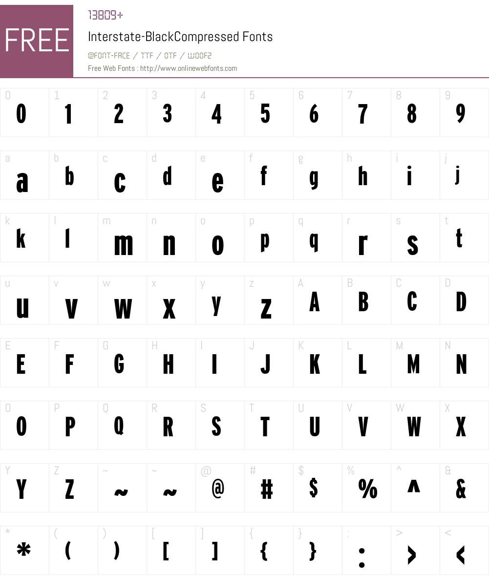 Interstate Font Screenshots