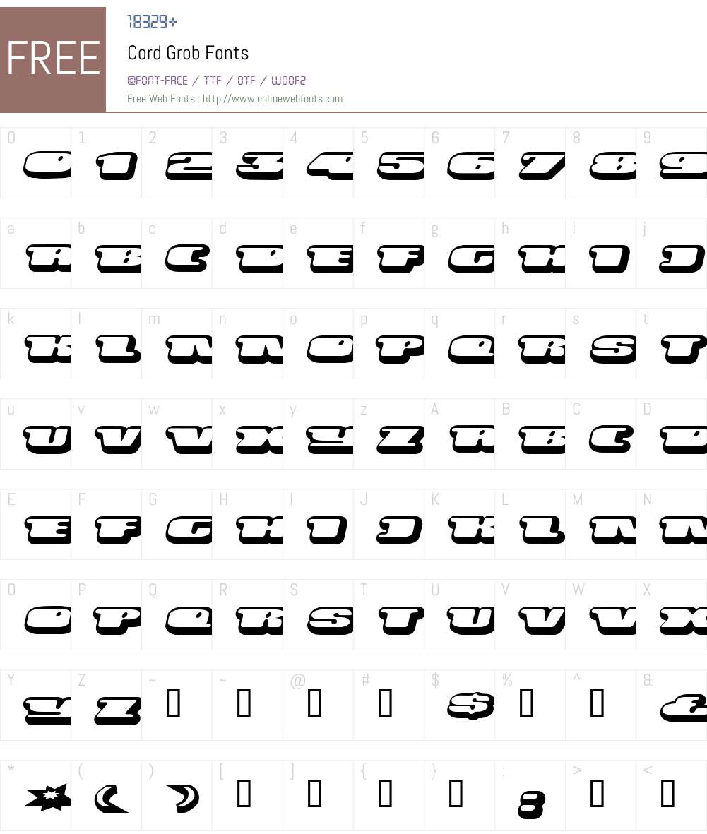 Cord Font Screenshots