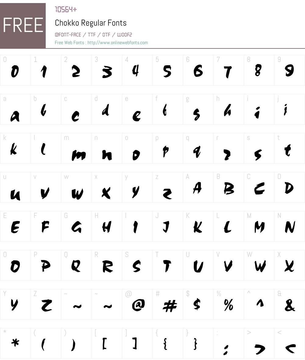 Chokko Font Screenshots