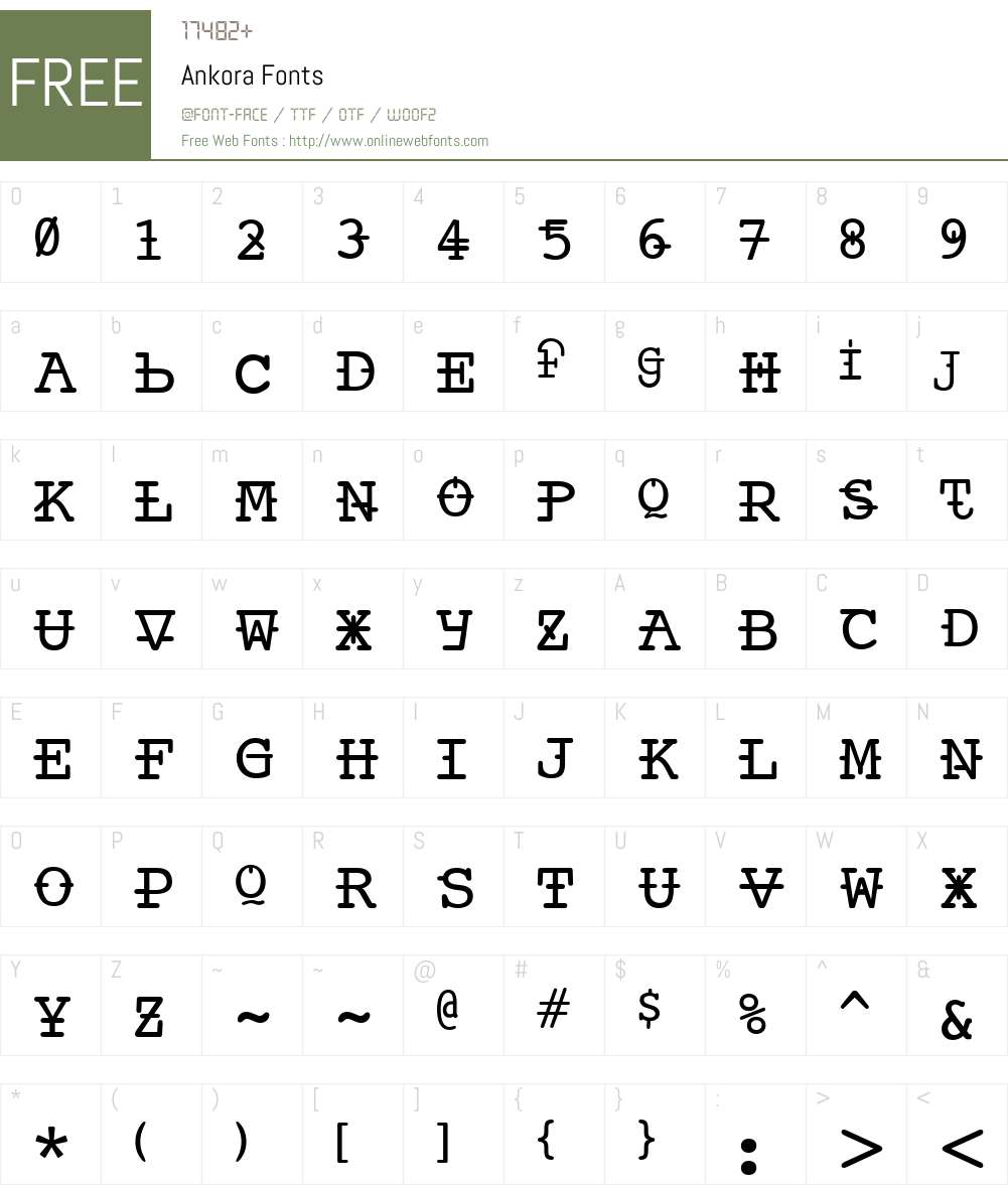 Ankora Font Screenshots