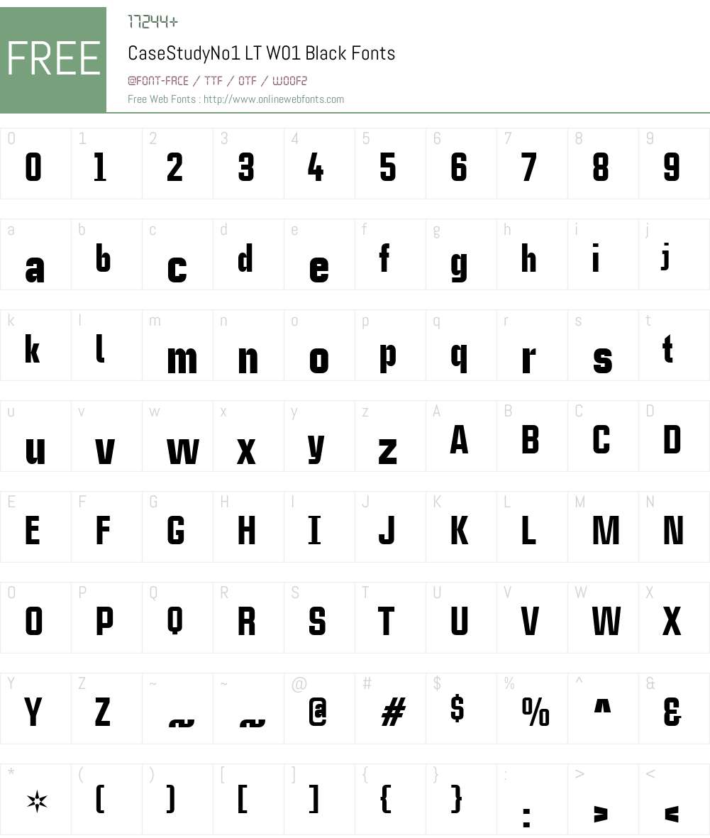 CaseStudyNo1LTW01-Black Font Screenshots