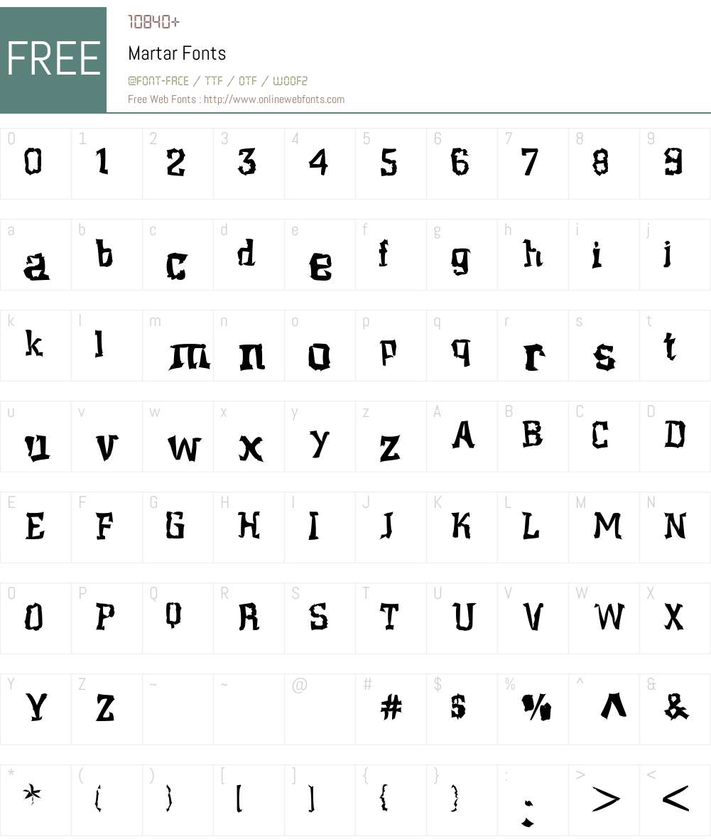 Martar Font Screenshots