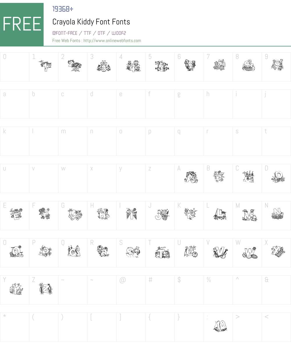 Crayola Kiddy Font Font Screenshots
