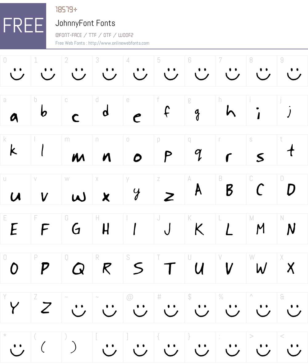 JohnnyFont Font Screenshots