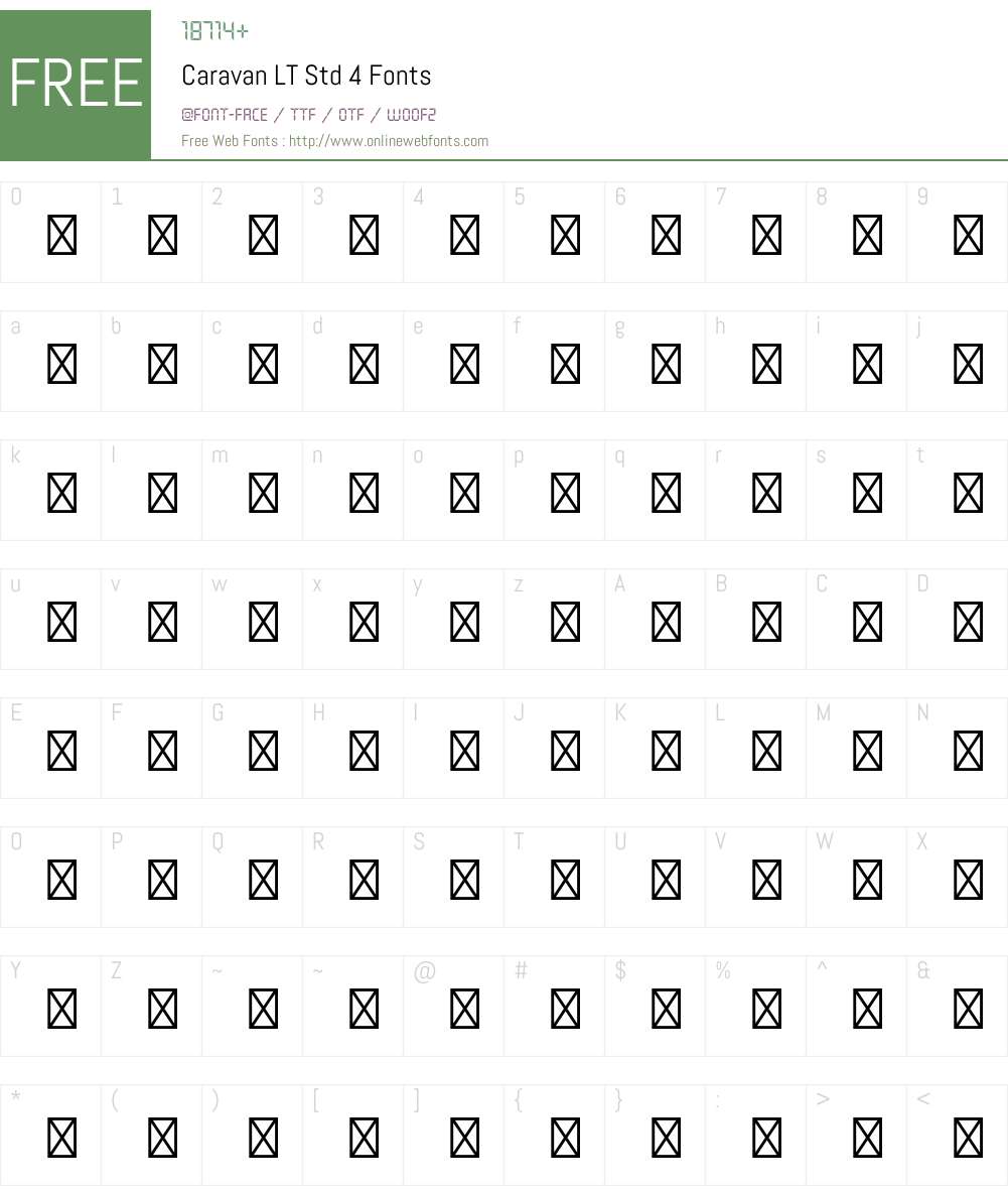 Caravan LT Std Font Screenshots