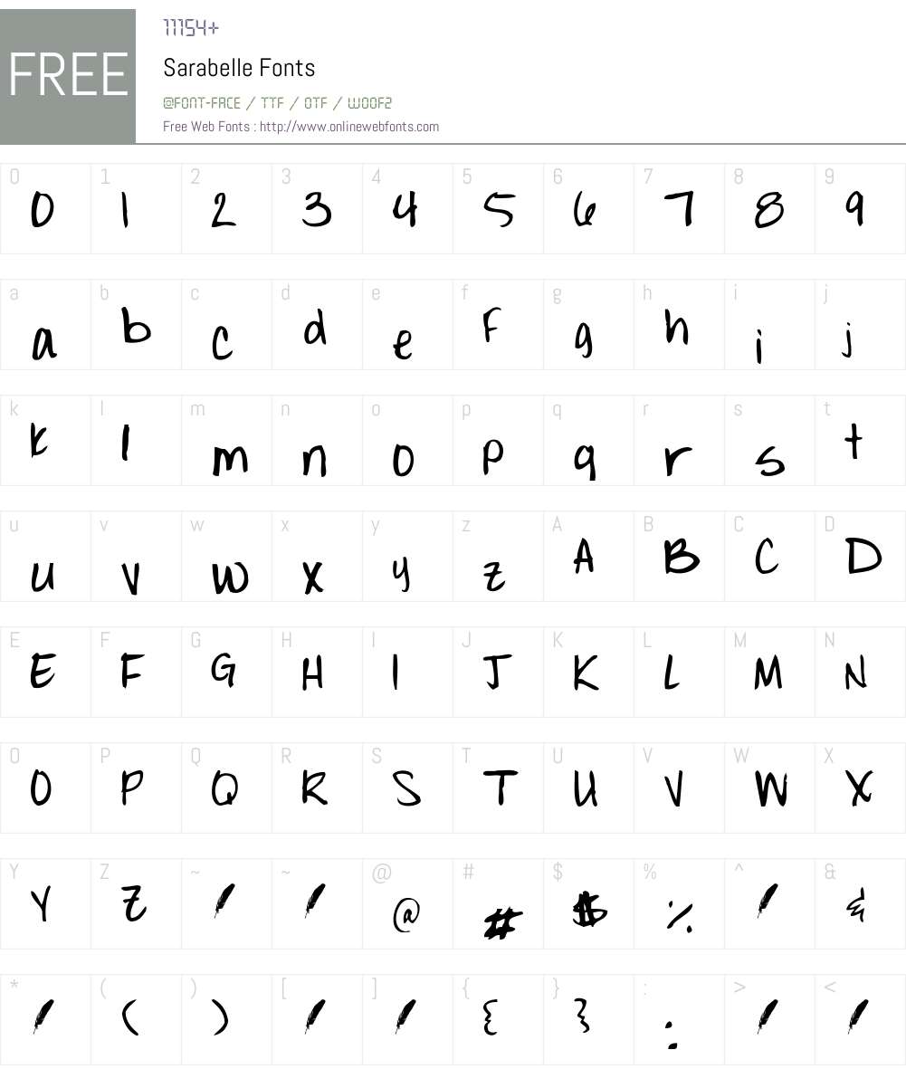 Sarabelle Font Screenshots