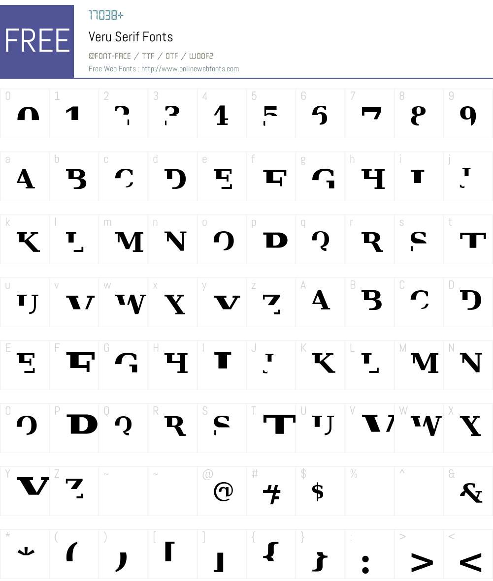 Veru Serif Font Screenshots