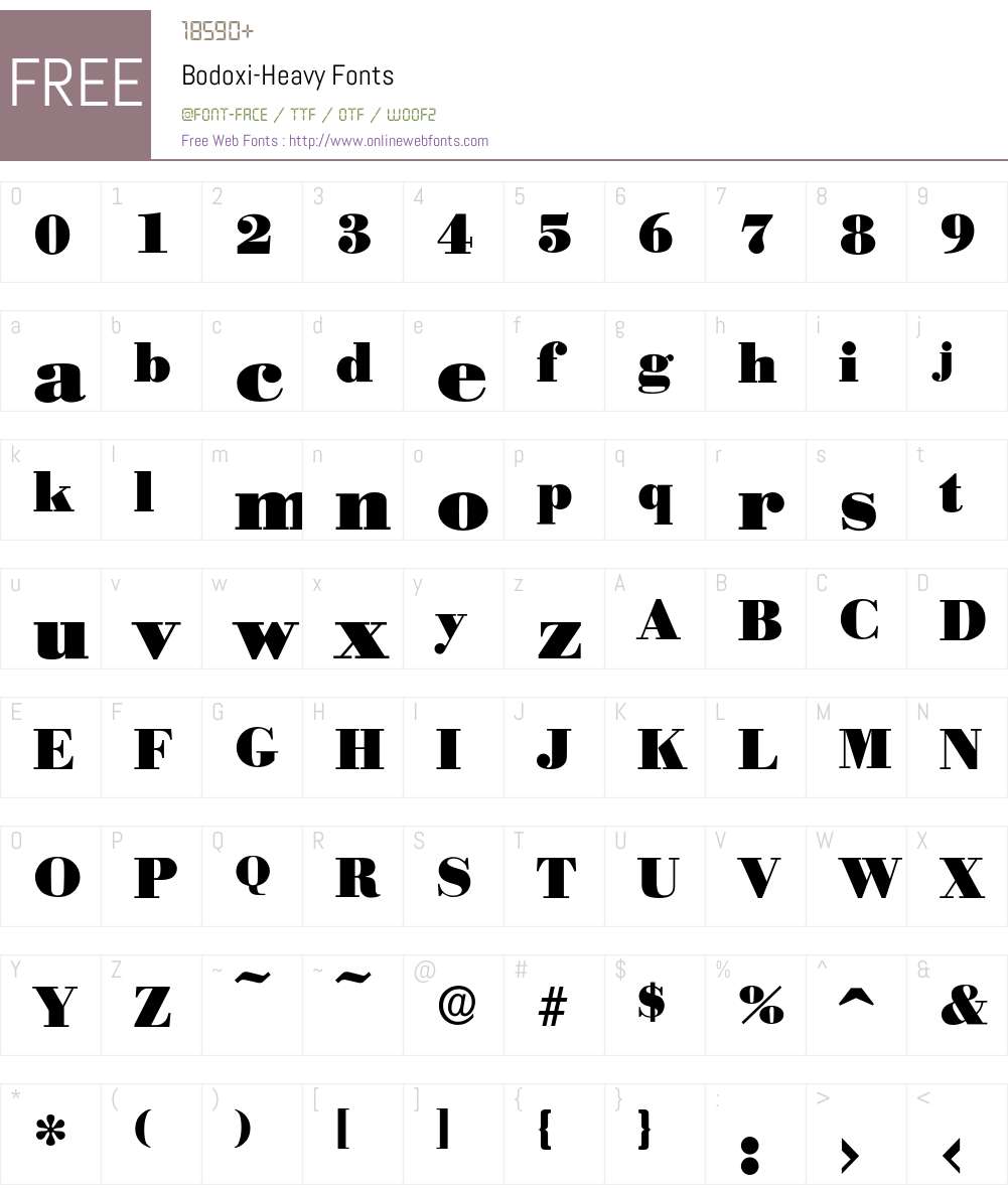 Bodoxi-Heavy Font Screenshots