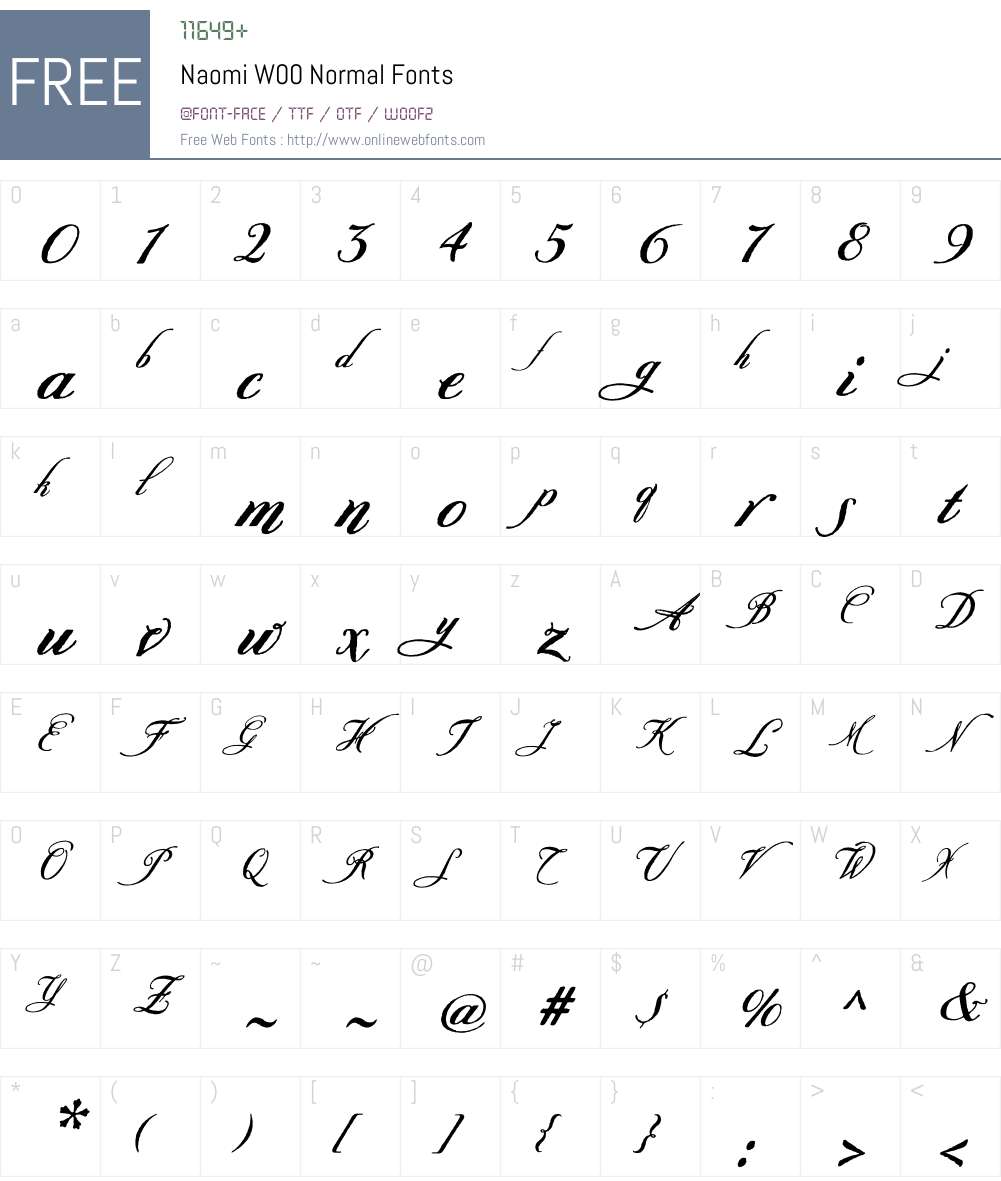 NaomiW00-Normal Font Screenshots