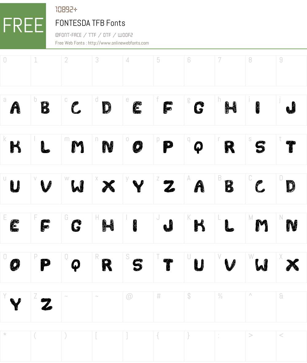 FONTESDA TFB Font Screenshots