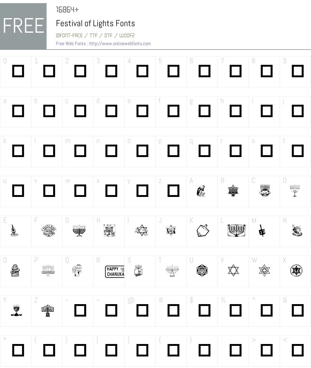 Festival of Lights Font Screenshots