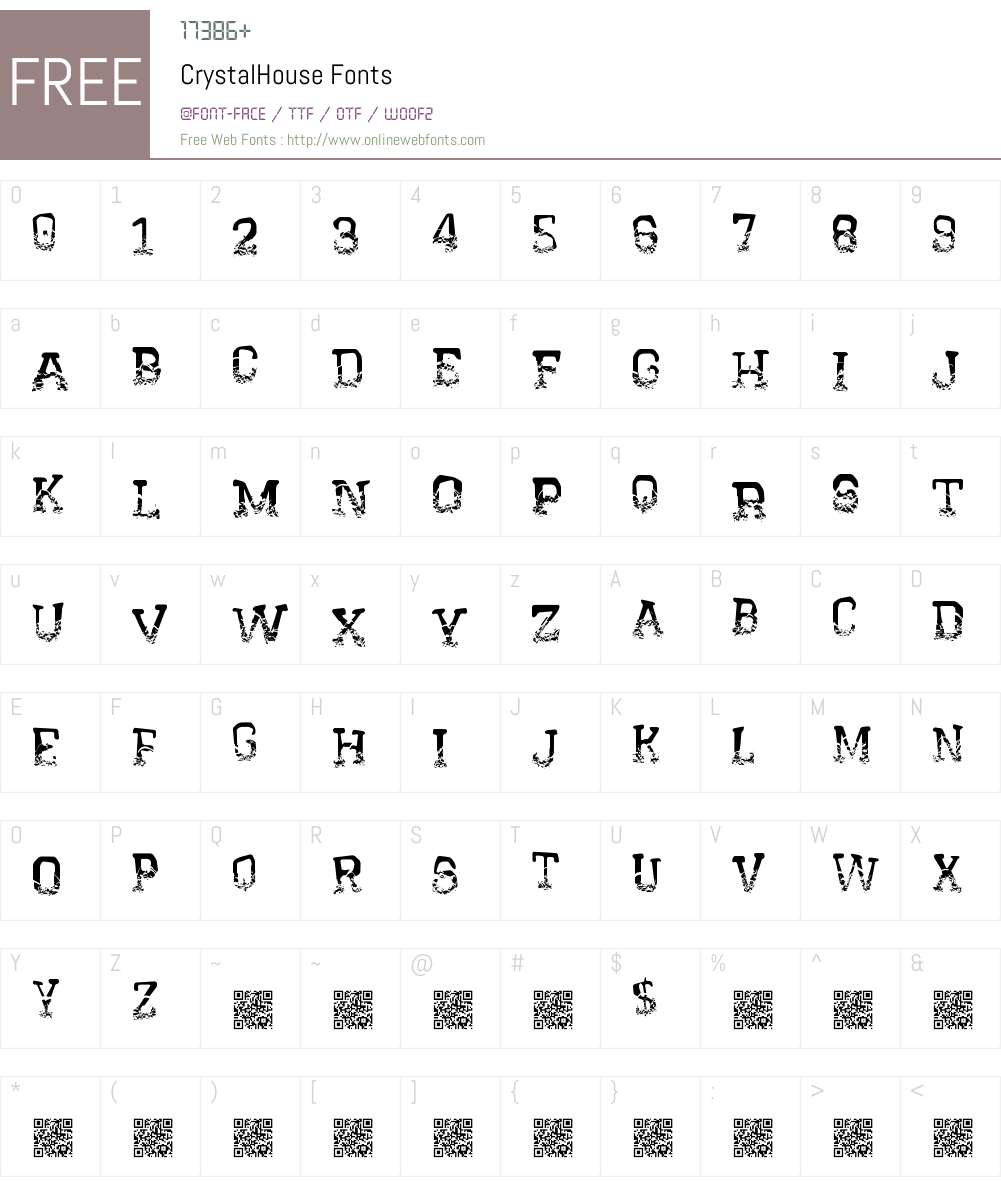 CrystalHouse Font Screenshots