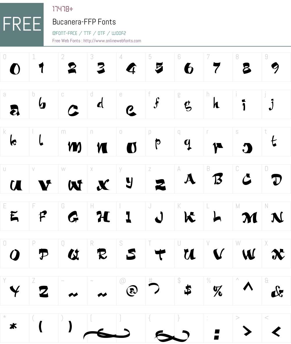 Bucanera Font Screenshots