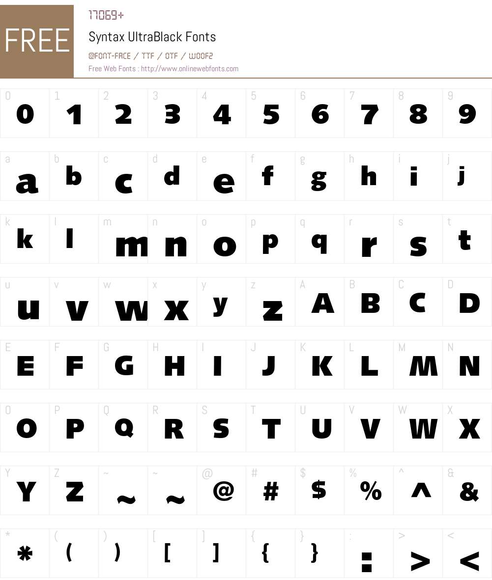 Syntax Font Screenshots