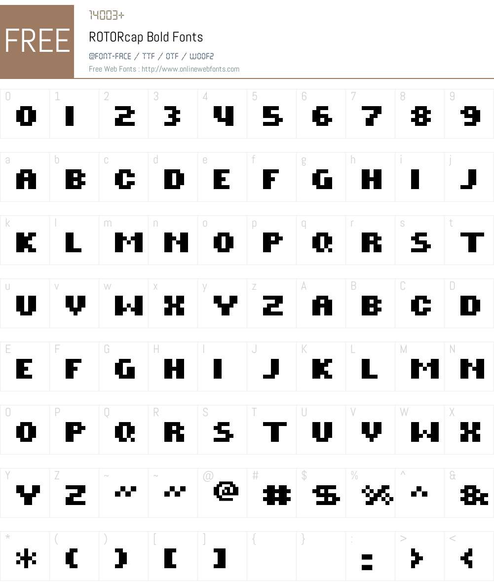 ROTORcap Bold Font Screenshots
