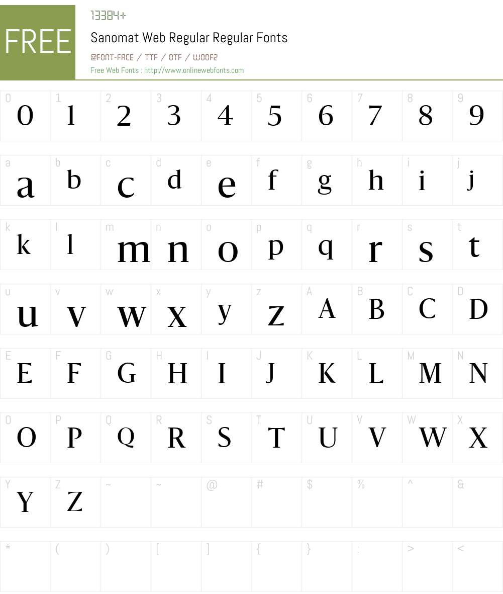 Sanomat Web Regular Font Screenshots