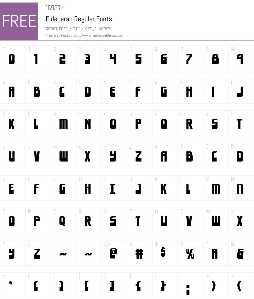 Eldebaran Font Screenshots
