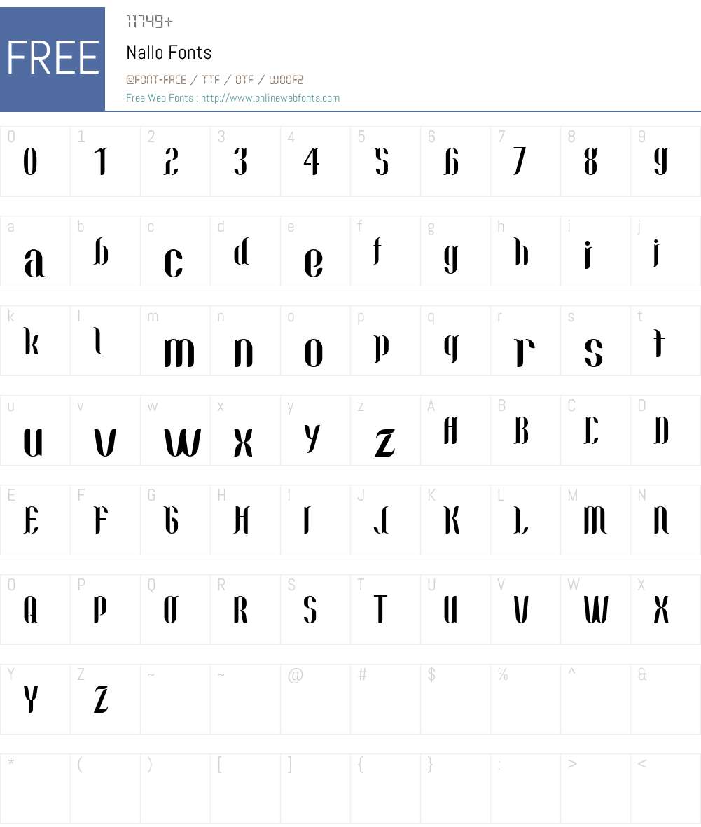 Nallo Font Screenshots