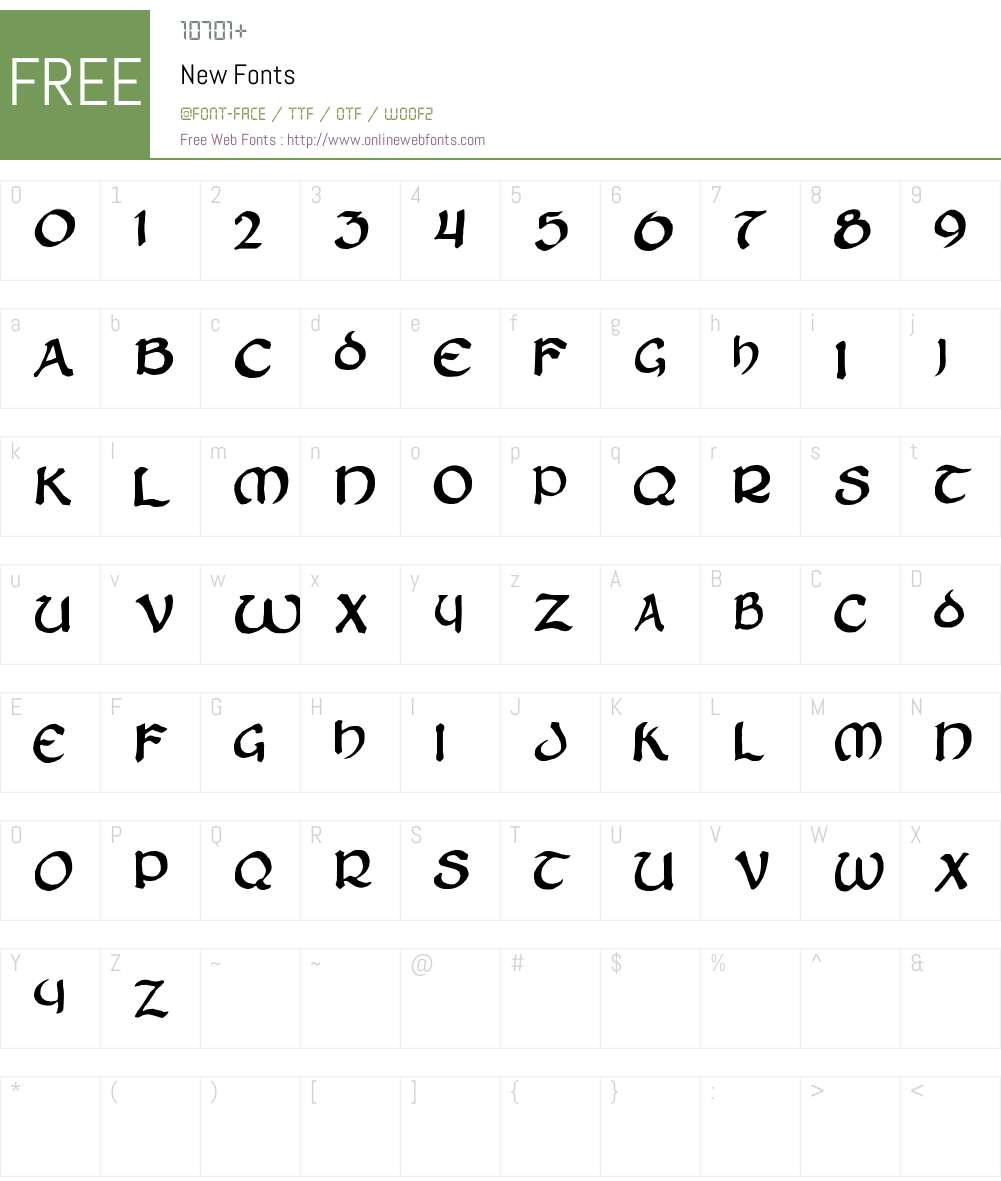 New Font Screenshots
