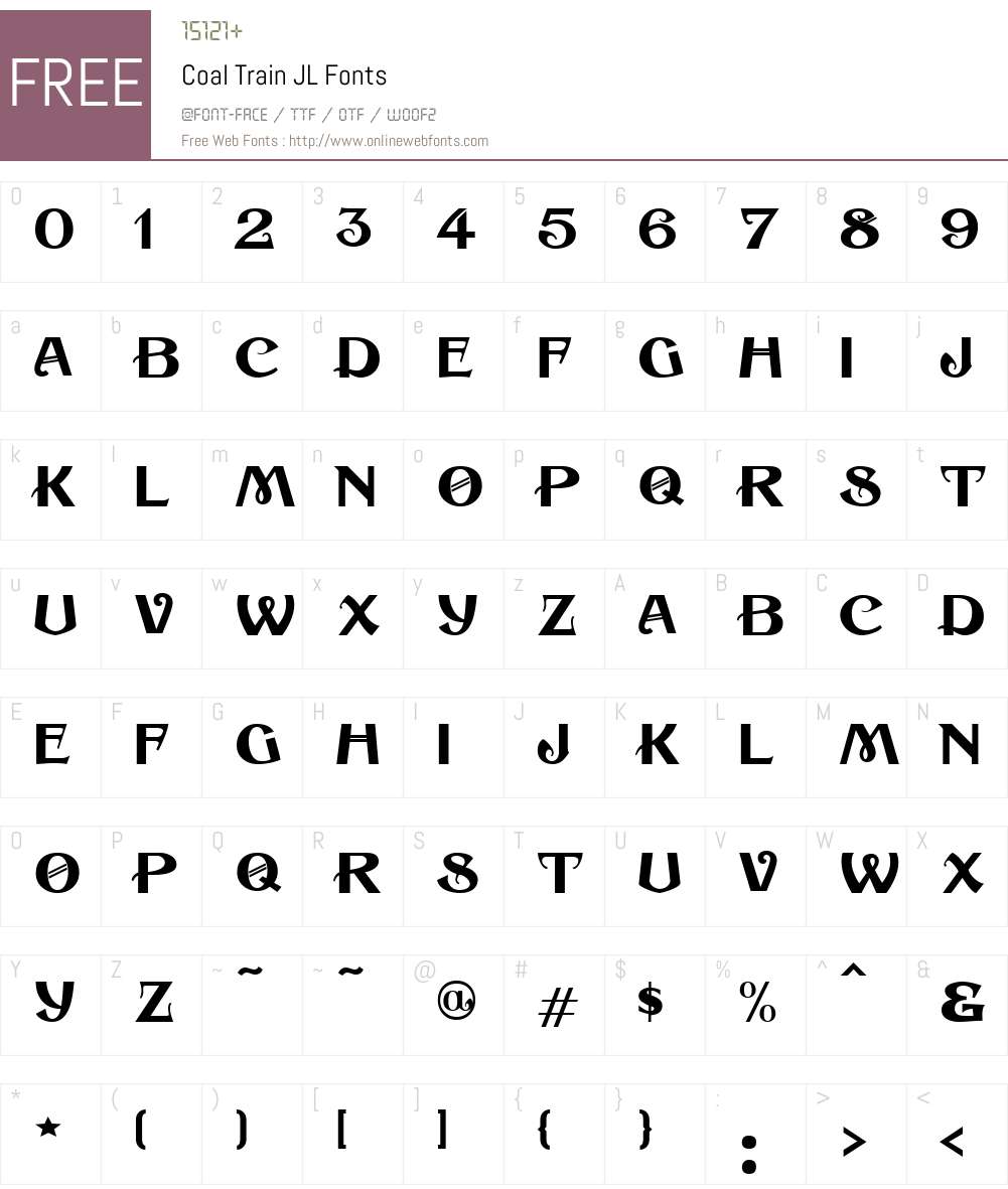 Coal Train JL Font Screenshots
