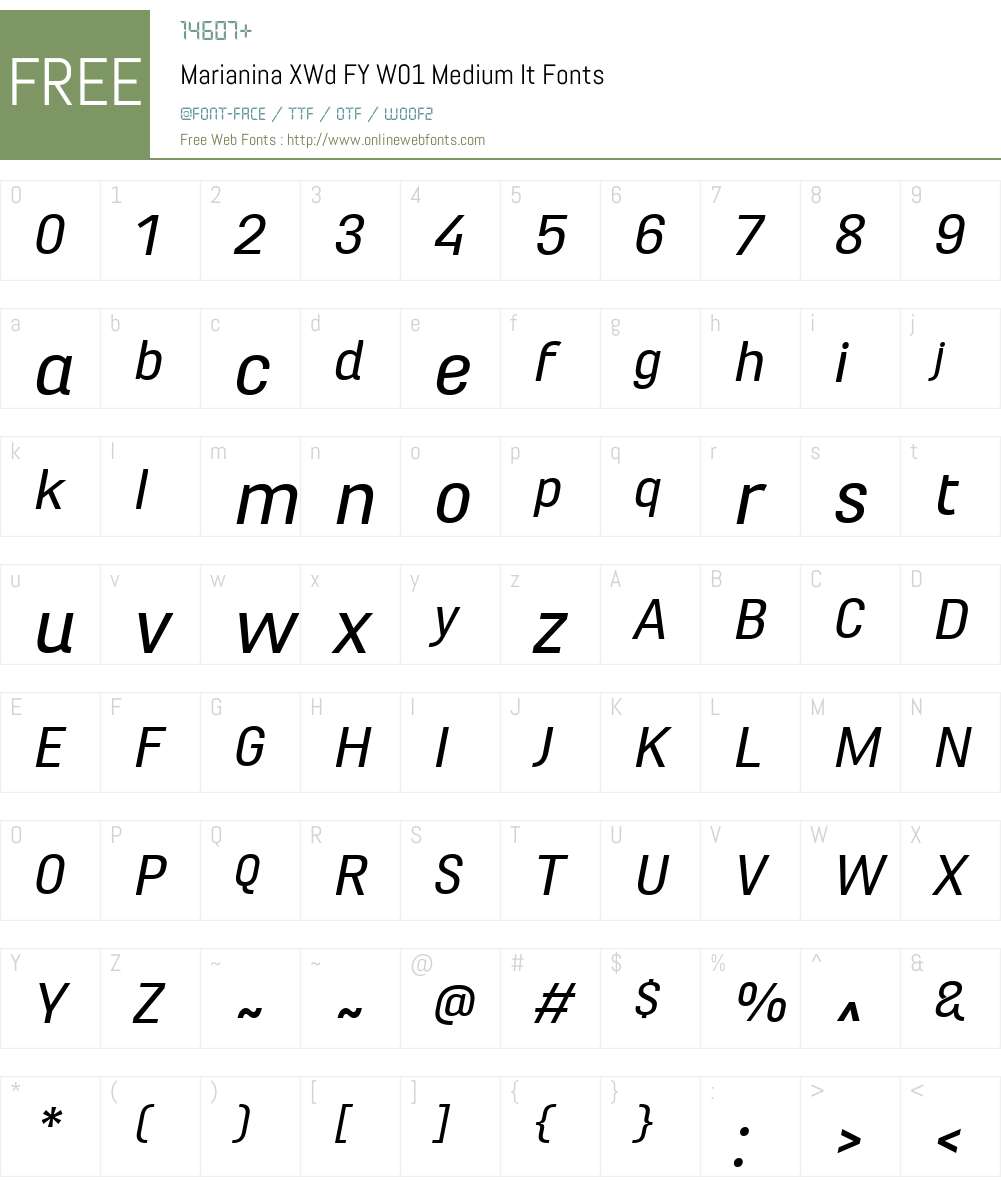 MarianinaXWdFYW01-MediumIt Font Screenshots