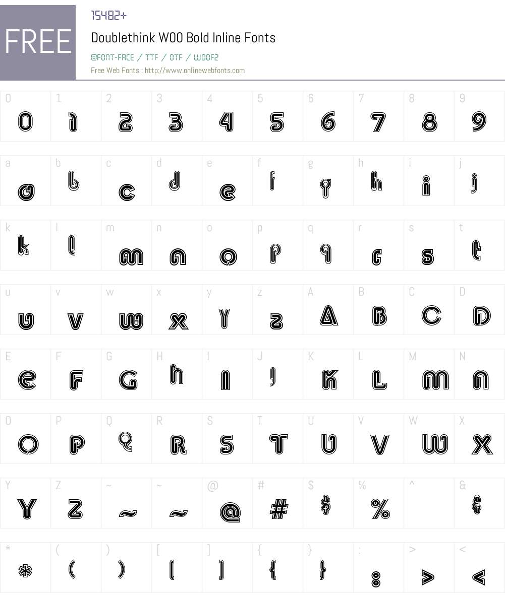 Doublethink Font Screenshots