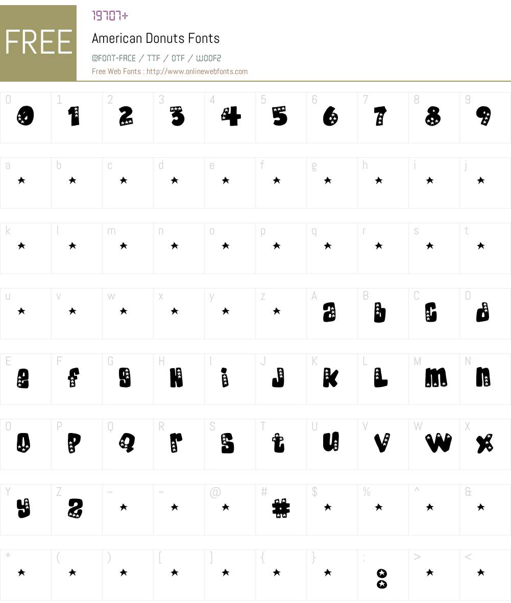 American Donuts Font Screenshots
