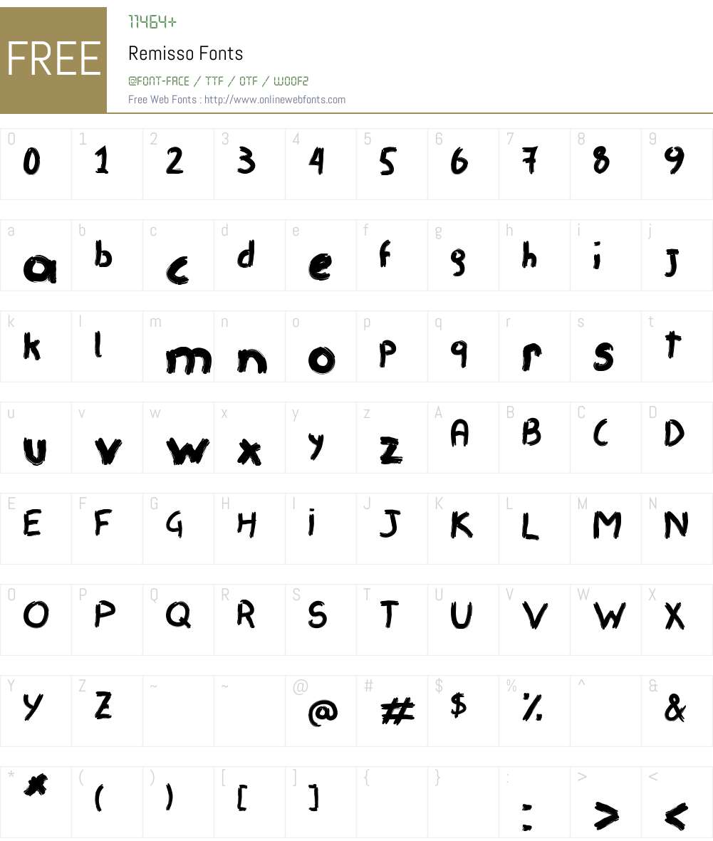 Remisso Font Screenshots