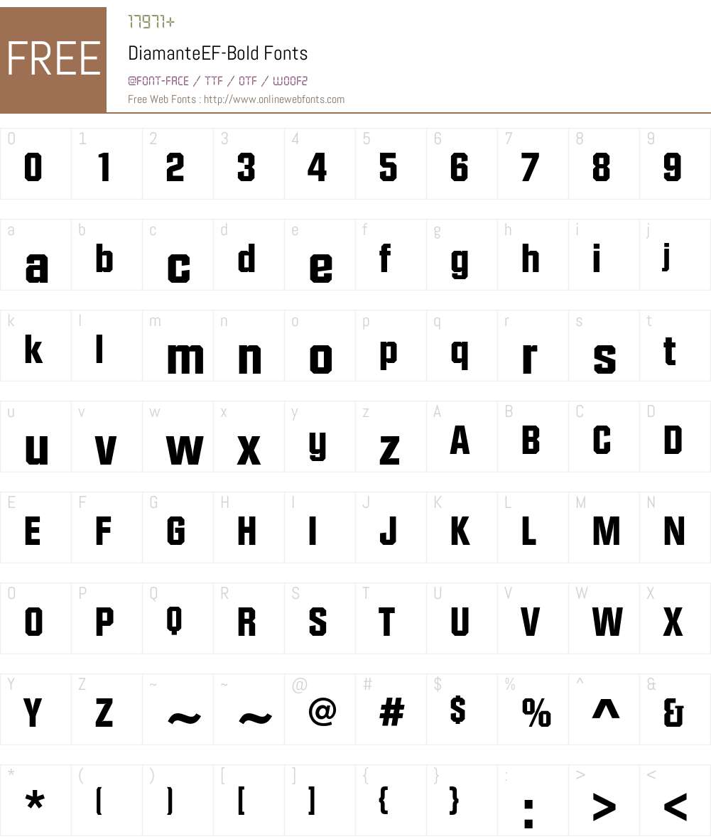 DiamanteEF Font Screenshots
