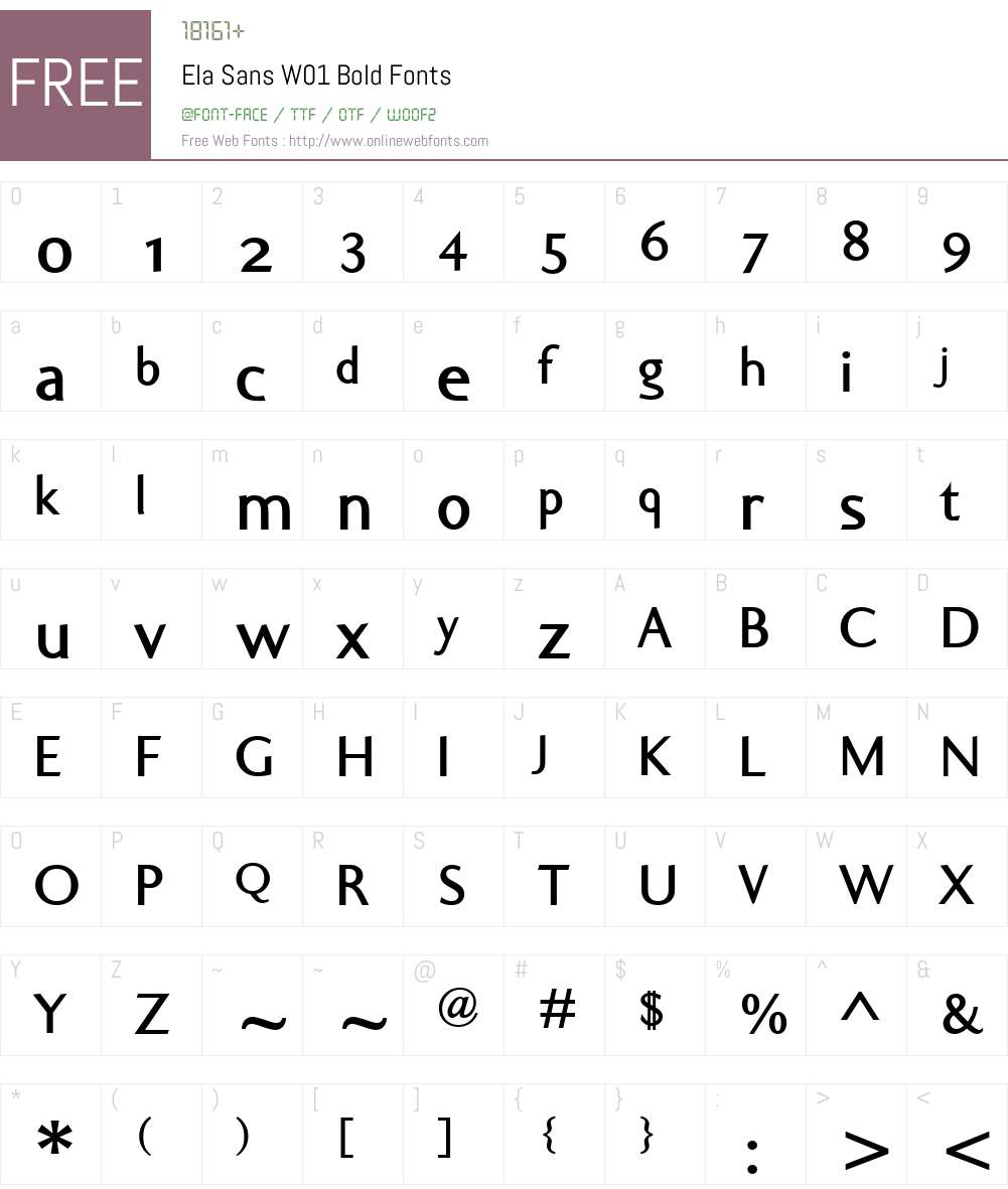 ElaSansW01-Bold Font Screenshots