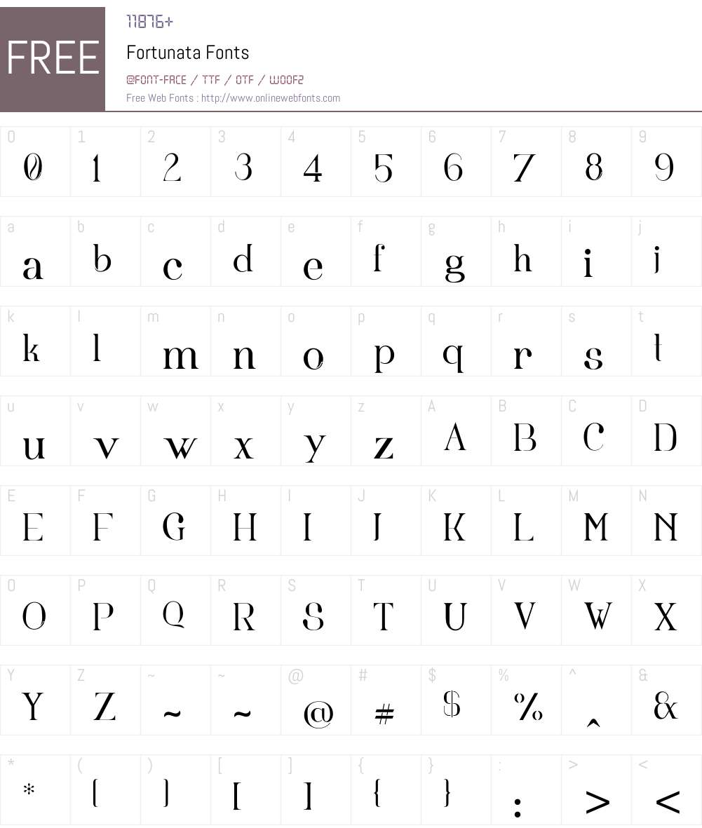 Fortunata Font Screenshots