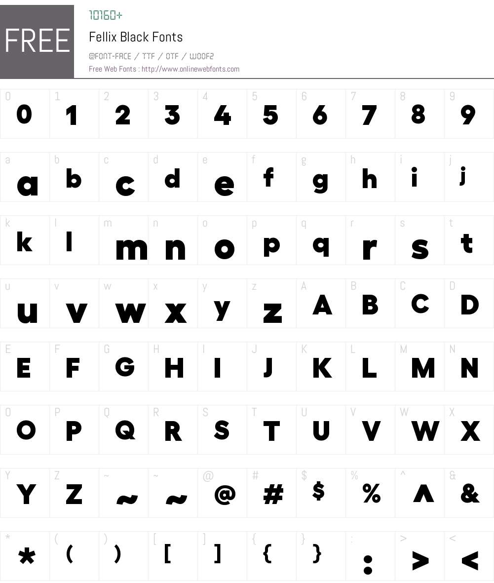 Fellix Black Font Screenshots