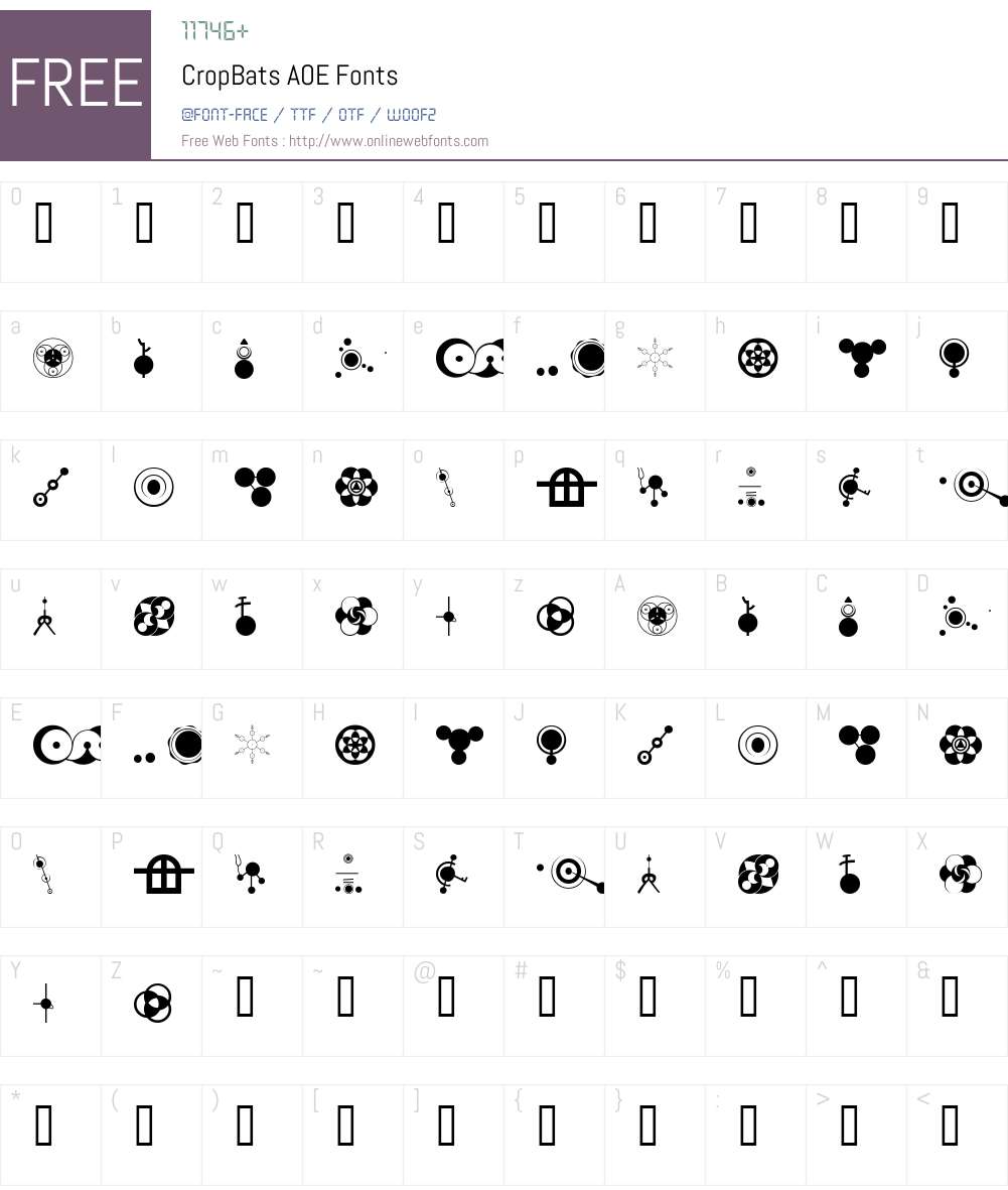 CropBats AOE Font Screenshots
