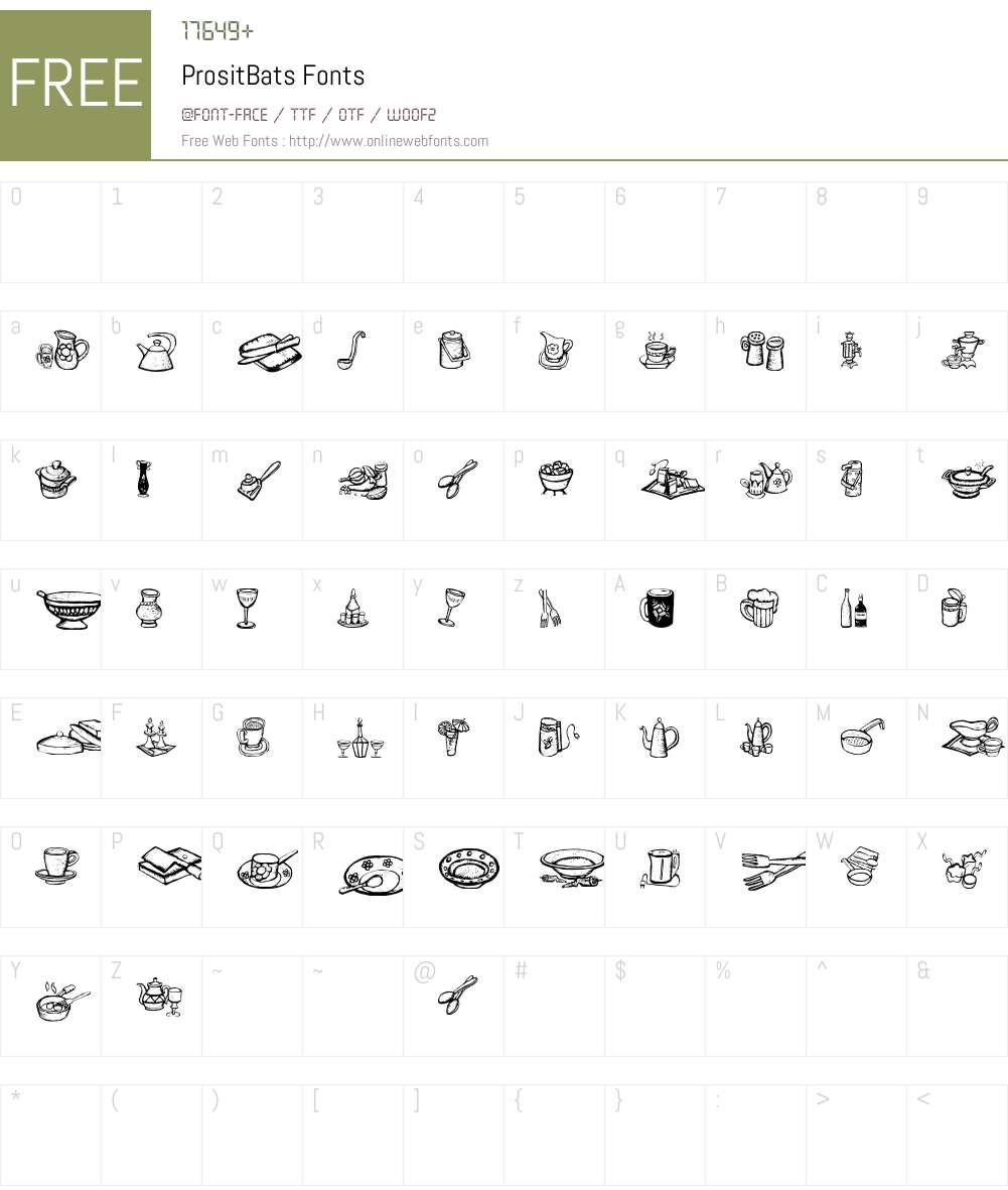 PrositBats Font Screenshots