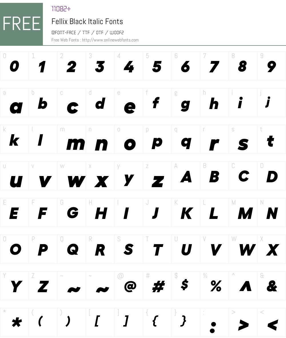 Fellix Black Font Screenshots