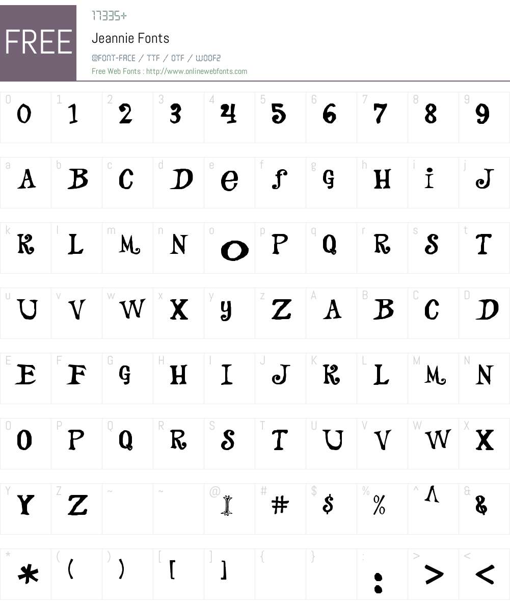 Jeannie Font Screenshots