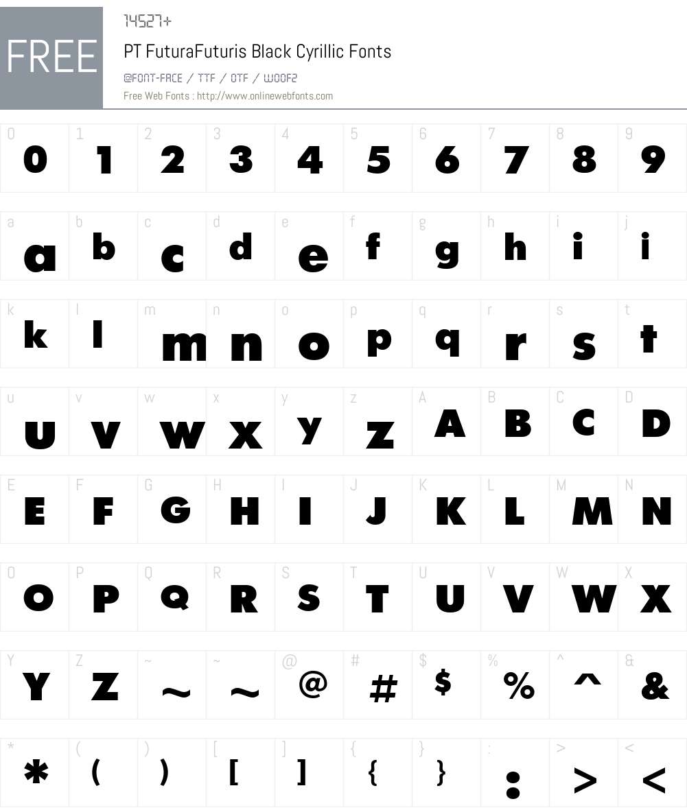 FuturaFuturisXC Font Screenshots