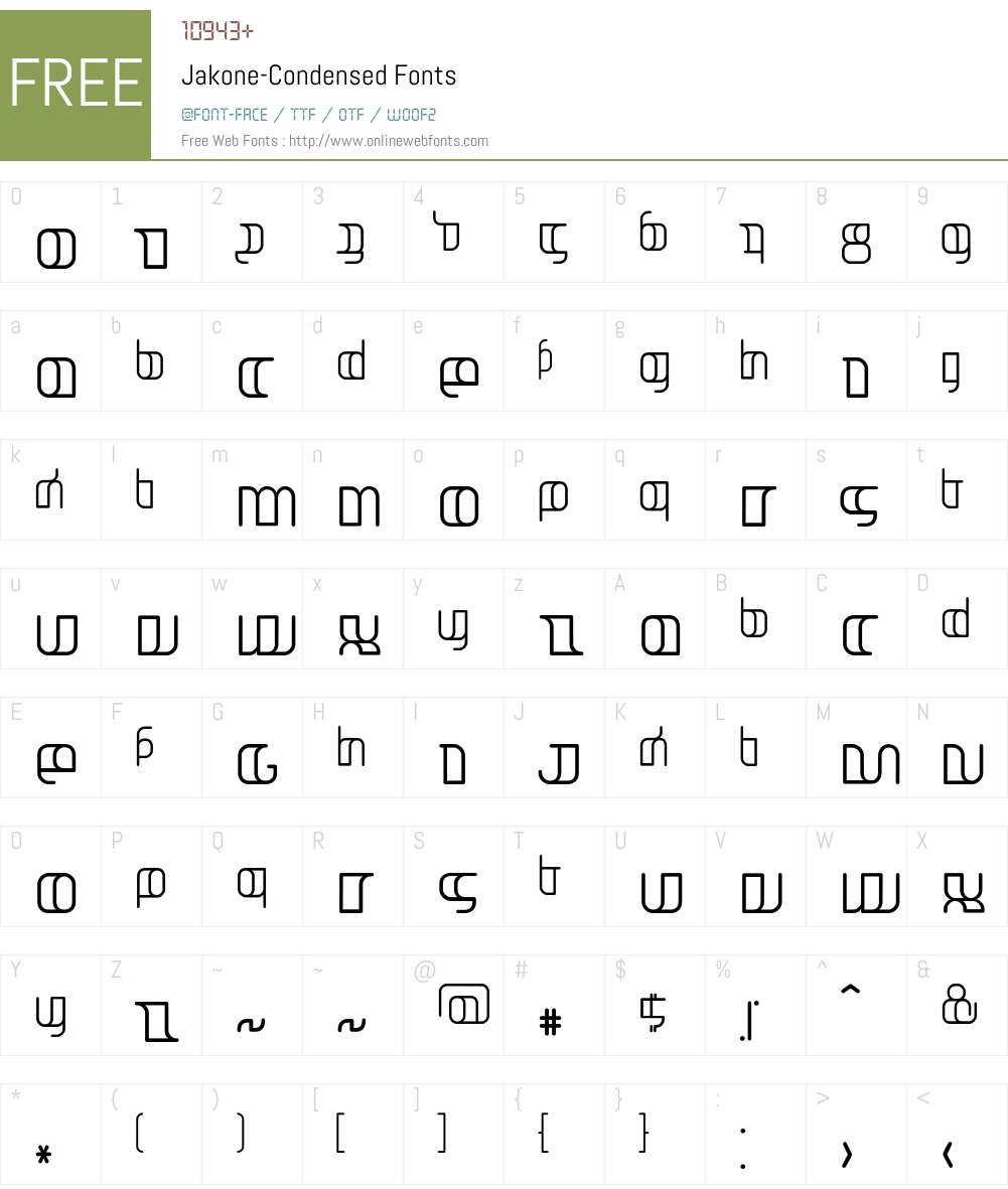 Jakone Font Screenshots