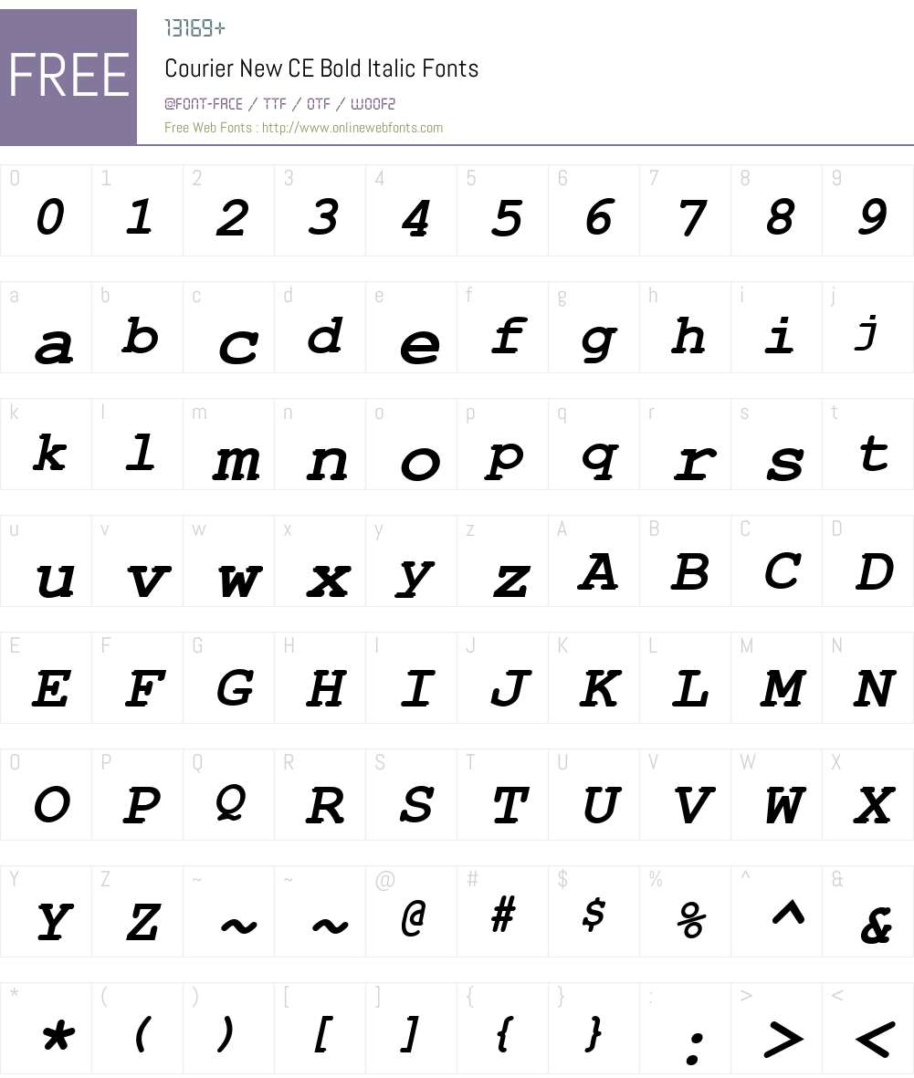 Courier New CE Font Screenshots