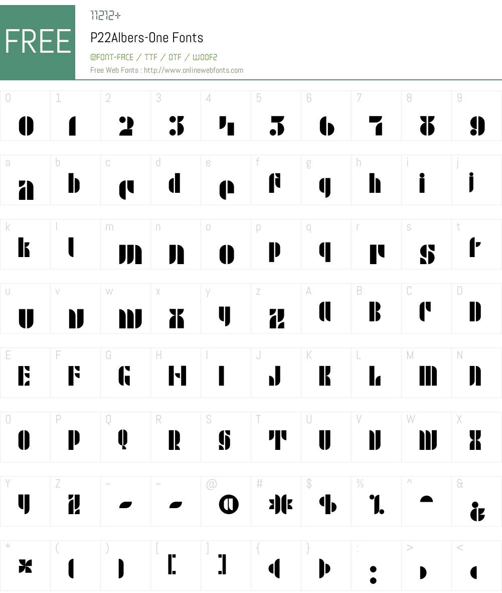 P22Albers Font Screenshots