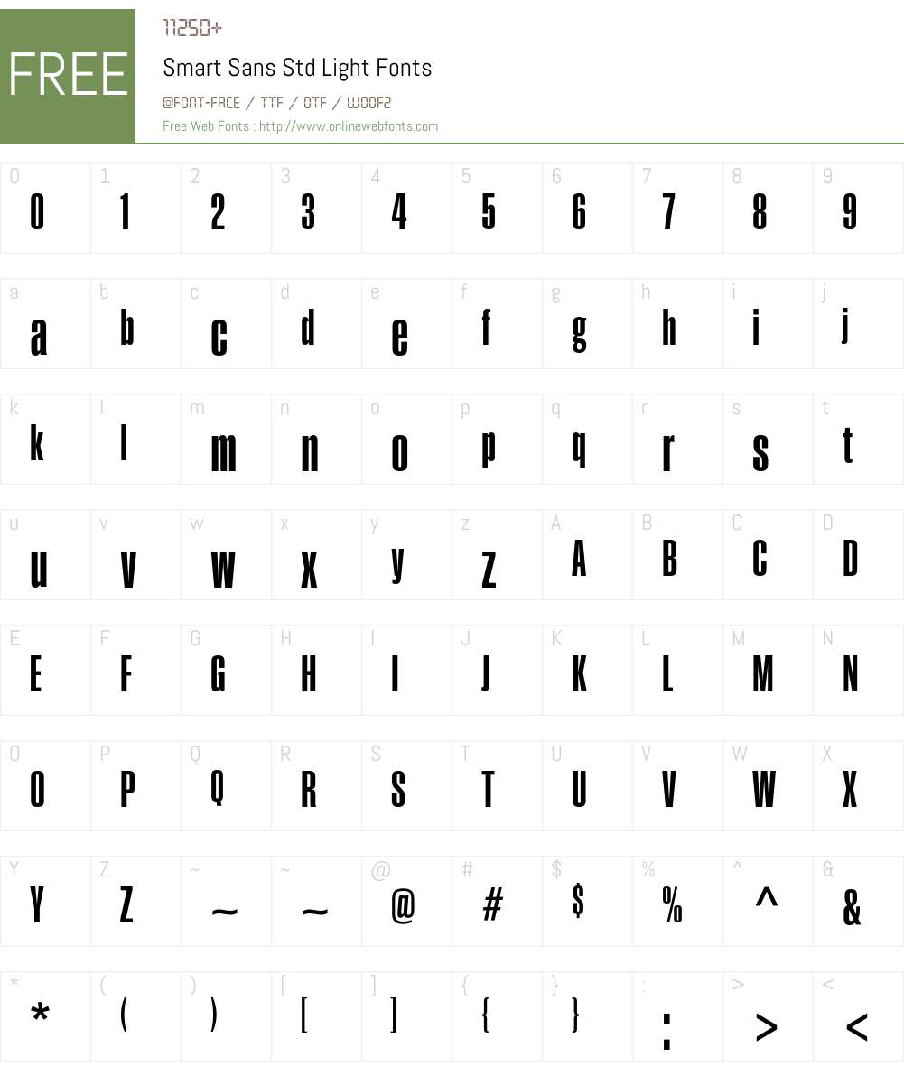 Smart Sans Std Font Screenshots